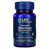 Life Extension Optimized Chromium with Crominex® 3+ (Оптимизированный хром с Crominex® 3+) 500 мкг. 60 растительных капсул