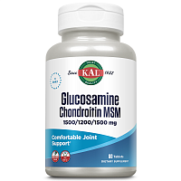 KAL Glucosamine Chondroitin MSM (Глюкозамин Хондроитин МСМ) 1500/1200/1500 мг. 60 таблеток