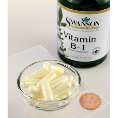 Vitamin B1 100 mg (Thiamin) 250 капсул (Swanson) фото 2