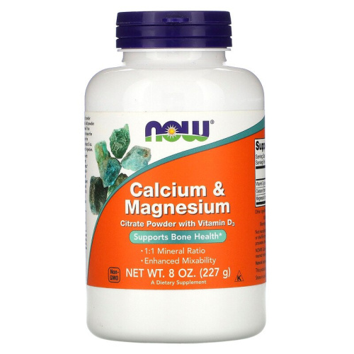 Now Foods Calcium & Magnesium Powder (Порошок Кальция и Магния) 227 гр.