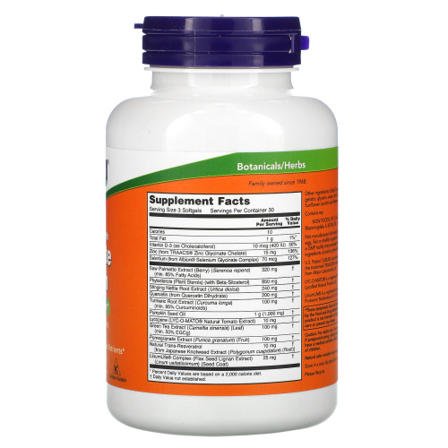 Now Foods Prostate Health (Здоровье простаты) 90 мягких капсул фото 2