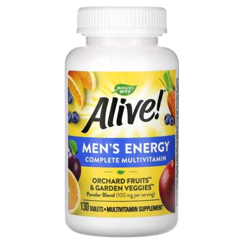 Alive! Men’s Energy Complete срок 07/2025 Multivitamin 130 таблеток (Nature's Way)