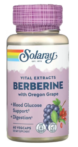 Berberine with Oregon Grape Vital Extracts 60 вег капсул (Solaray)