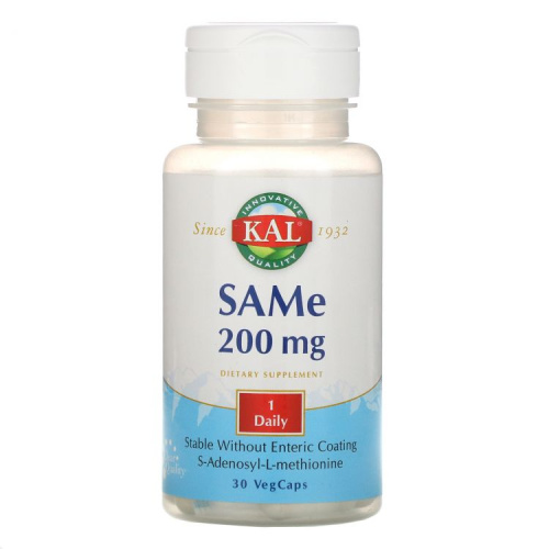KAL SAMe (S-Аденозил-L-Метионина) 200 мг. 30 растительных капсул