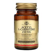 Acetyl-L-Carnitine (Ацетил-Л-Карнитин) Solgar 250 mg. 30 капсул