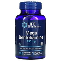 Life Extension Mega Benfotiamine (Мега-бенфотиамин) 250 мг. 120 растительных капсул