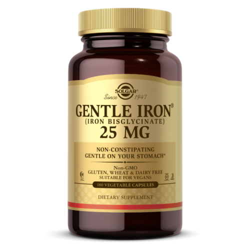 Solgar Gentle Iron Легкодоступное железо 25 мг. 180 растительных капсул Solgar Gentle Iron Легкодоступное железо 25 мг. 180 растительных капсул