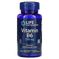 Life Extension Vitamin B6 (Витамин B6) 250 мг. 100 растительных капсул