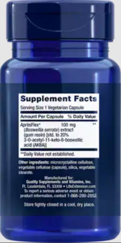 Life Extension 5-LOX Inhibitor with ApresFlex 100 мг. 60 растительных капсул фото 2