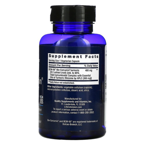 Life Extention Super Bio-Curcumin (Супер Био-Куркумин) 400 мг. 60 капсул фото 2