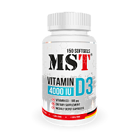 Vitamin D-3 4000 МЕ (Витамин Д-3 100 мкг) 150 мягких капс (MST)