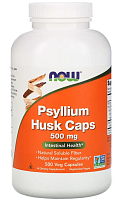 Now Foods Psyllium Husk Caps (Псиллиум, Шелуха подорожника с пектином) 500 мг. 500 растительных капсул