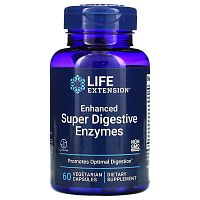 Life Extension Enhanced Super Digestive Enzymes (Усовершенствованная суперсмесь пищеварительных ферментов) 60 растительных капсул