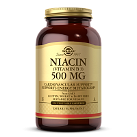 Solgar Ниацин (Витамин B3) 500 мг. 250 растительных капсул