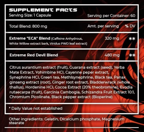 Red Devil 60 капсул (ExtremeDietSupps) фото 2