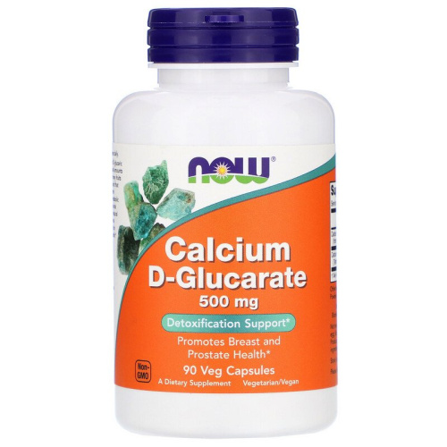 Now Foods Calcium D-Glucarate (D-Глюкарат Кальция) 500 мг. 90 растительных капсул