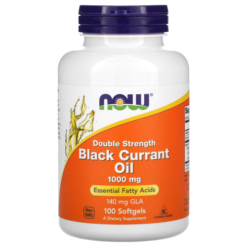 Now Foods Black Currant Oil (Масло черной смородины) 1000 мг. 100 мягких капсул
