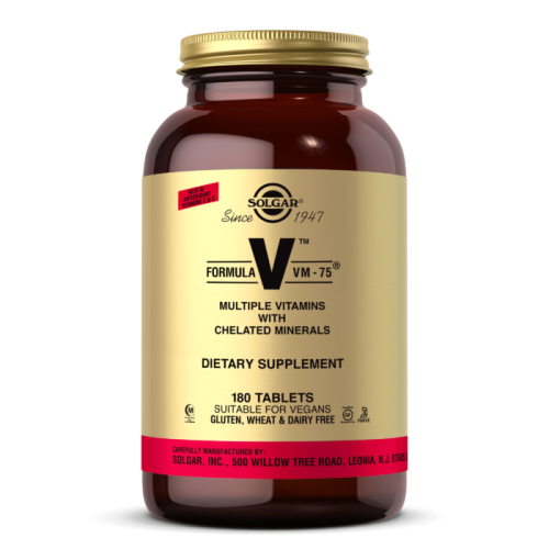 Solgar Формула V VM-75 мультивитамины и хелатные формы минералов 180 таблеток