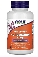 Now Foods Extra Strength Policosanol (Поликозанол повышенной силы) 40 мг. 90 растительных капсул