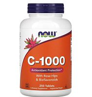 Now Foods Витамин C-1000 с шиповником и биофлавоноидами 250 таблеток