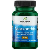 Astaxanthin 4 mg срок 03.2024(Астаксантин 4 мг) 60 мягких капсул (Swanson)