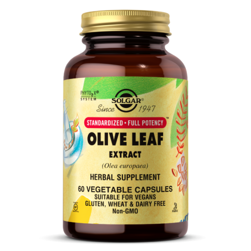 Solgar Olive Leaf Extract (Экстракт Листьев Оливы) 60 растительных капсул