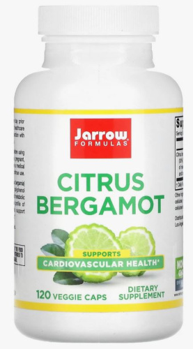 Jarrow Formulas Vegan Citrus Bergamot (Цитрусовый бергамот) 120 растительных капсул фото 3