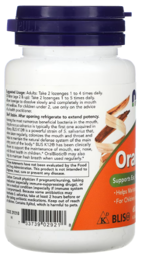 Now Foods OralBiotic (Оралбиотик) 60 пастилок  фото 3