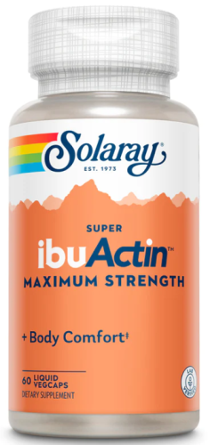 Super ibuActin maximum Strength 60 мягких вегетарианских капсул (Solaray)