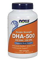 Now Foods DHA 500 мг. (ДГК-500) Double Strength 180 капсул
