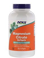 Now Foods Цитрат магния (Magnesium Citrate) 180 мягких капсул