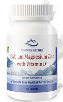Calcium Magnesium Zinc+D3 (Кальций, Магний, Цинк + Витамин Д3) 90 таблеток (Norway Nature)