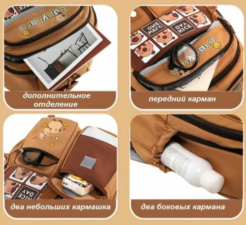 Рюкзак школьный, ранец капибара велком фото 9