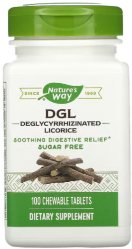 Nature's Way DGL (Глицирризинат солодки) 100 жевательных таблеток Nature's Way DGL (Глицирризинат солодки) 100 жевательных таблеток
