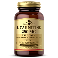 L-Carnitine (Л-Карнитин) Solgar 250 mg. 90 веганских капсул