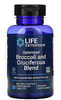 Life Extension Optimized Broccoli and Cruciferous Blend (Оптимизированная смесь брокколи и крестоцветных овощей) 30 вегетарианских таблеток покрытых кишечнорастворимой оболочкой