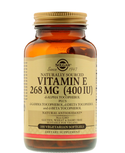 Solgar Витамин E 400 IU (268 mg) 100 вегетарианских капсул