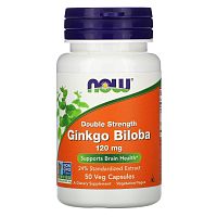 Ginkgo Biloba 120 мг (Гинкго Билоба) 50 капсул (Now Foods)