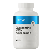 Glucosamine + Chondroitin + MSM (Глюкозамин + хондроитин + МСМ) 90 таблеток (OstroVit)