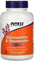 Now Foods Глюкозамин и Хондроитин (Glucosamine & Chondroitin) 120 растительных капсул