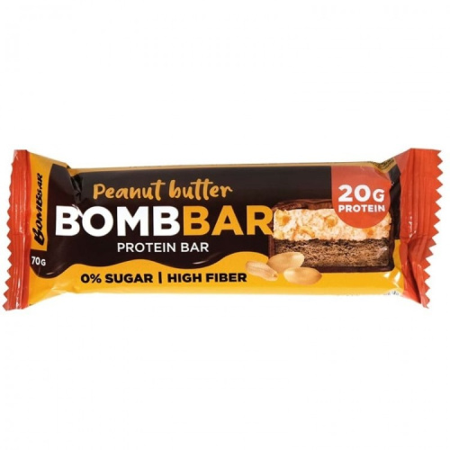 Ореховый протеиновый батончик 70г (BombBar)