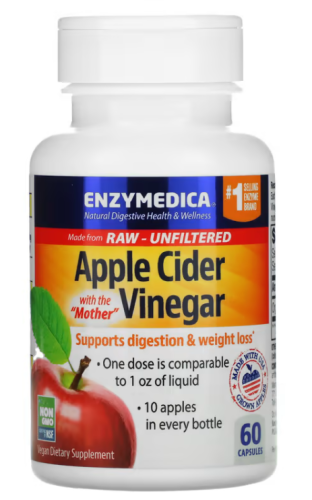 Apple Cider Vinegar 710 mg (Яблочный уксус 710 мг) 60 капсул (Enzymedica) фото 4