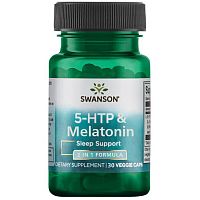 5-HTP & Melatonin 30 капсул (Swanson)