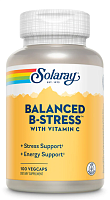 Solaray Balanced B-Stress with Vitamin C (Сбалансированный комплекс витаминов группы В с витамином С) 100 растительных капсул