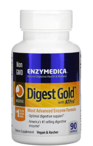 Digest Gold with ATPro (Пищеварительные ферменты) 90 капсул (Enzymedica)
