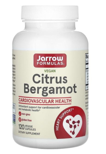 Jarrow Formulas Vegan Citrus Bergamot (Цитрусовый бергамот) 120 растительных капсул