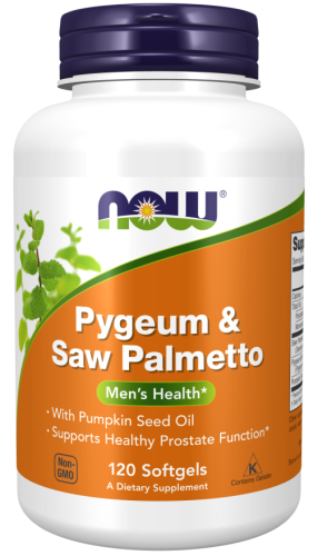 Now Foods Pygeum & Saw Palmetto with Pumpkin Seed Oil (Пиджеум и Со Пальметто с маслом тыквенных семян) 120 мягких капсул
