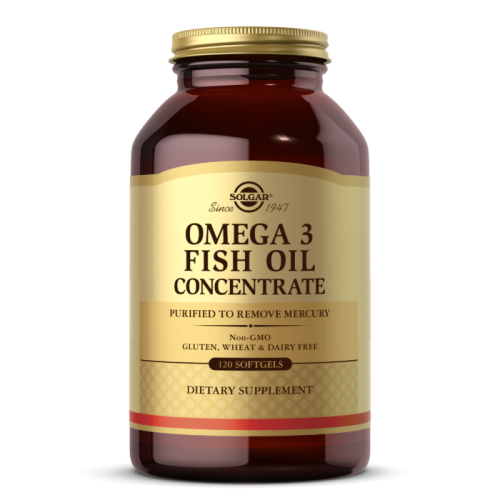 Solgar Концентрат рыбьего жира Омега-3 (Omega-3 Fish Oil Concentrate) 1000 мг. 120 мягких капсул