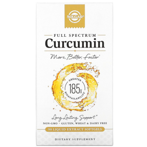 Solgar Куркумин полного спектра (Full Spectrum Curcumin Softgels) 90 гелевых капсул