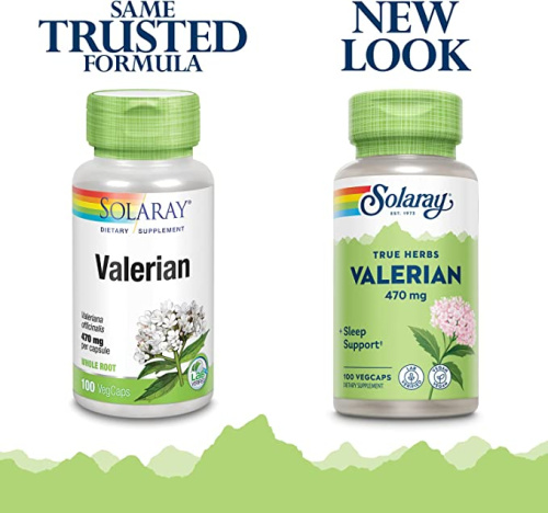 Solaray True Herbs Valerian (Валериана) 470 мг. 100 растительных капсул фото 2